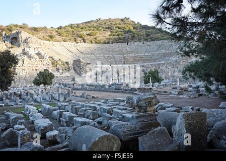 Ephesus 10. Jahrhundert v. Chr. archäologische Stätte Selcuk Izmir Türkei großen Theater. Stockfoto