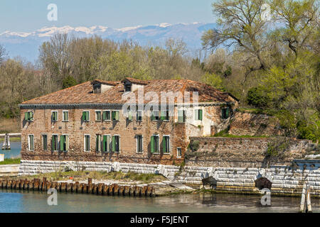 Altbau auf der Lagune Venedig Italien Stockfoto