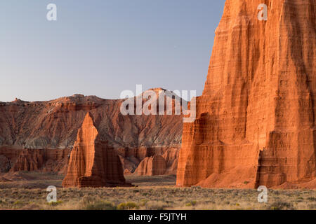 Der Tempel der Sonne und des Mondes im Cathedral Valley, Capitol Reef National Park, Utah Stockfoto