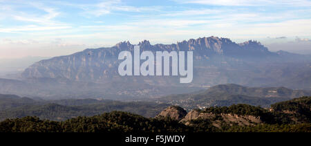 Berg Montserrat, in der Nähe von Barcelona, Katalonien, Spanien. Stockfoto