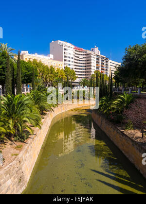 SA Sierra historische Stadt Kanal und Passeig Mallorca, Porta de Santa Catalina, Palma De Mallorca, Mallorca, Balearen Stockfoto