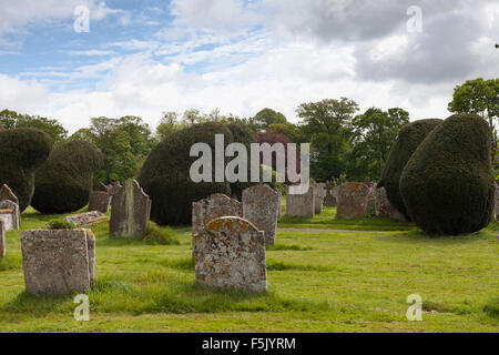 Grabsteine in der Holy Trinity Church, Long Melford, Suffolk Stockfoto