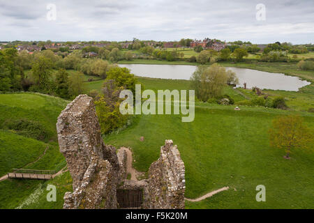 Blick vom Framlingham Castle, Suffolk Stockfoto