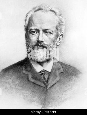 PYOTR TCHAIKOVSKY (1840-1893) russischen Komponisten über 1893 Stockfoto