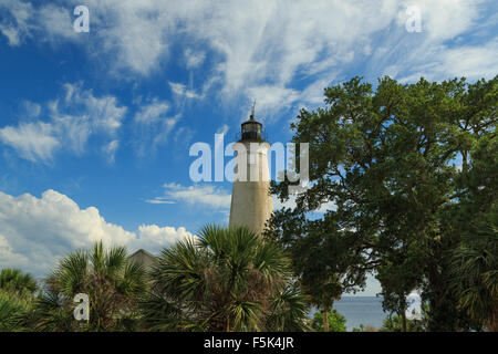 Ein Foto von St. Marks Lighthouse in das National Wildlife Refuge in Tallahassee in Florida, USA. Stockfoto