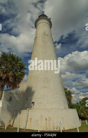 Ein Foto von St. Marks Lighthouse in das National Wildlife Refuge in Tallahassee in Florida, USA. Stockfoto