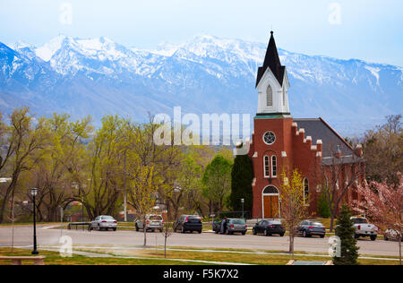 White Memorial Chapel tagsüber, Salt Lake City Stockfoto