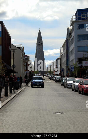 Hallgrimskirkja Kirche Reykjavik Island Stockfoto