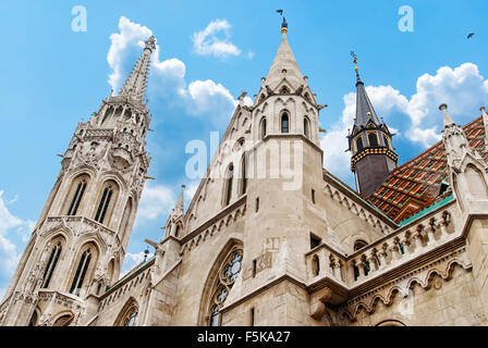 Budapest, Ungarn. Matthias oder Pfarrkirche unserer lieben Frau Maria entstand im 13. Jahrhundert im Neo-gotischen Architektur Stil la Stockfoto