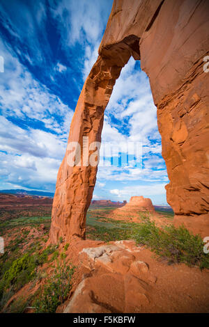 Royal oder Gregg Arch, Navajo Wildlands, Arizona Luckachukai Berge Stockfoto