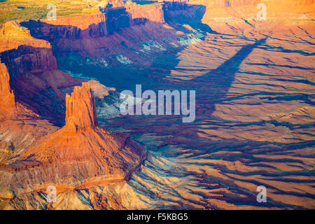 Kerze Butte, Canyonlands National Park, Utah, in der Nähe von Green River, Insel im Stadtteil Himmel Stockfoto