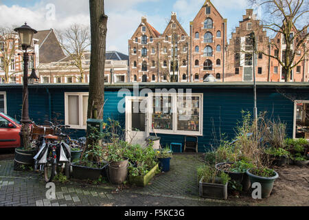 13. Januar 2014, ist Amsterdam, Niederlande Brouwersgracht eines der bekanntesten Grachten in Amsterdam.   Brouwersgracht ist situa Stockfoto