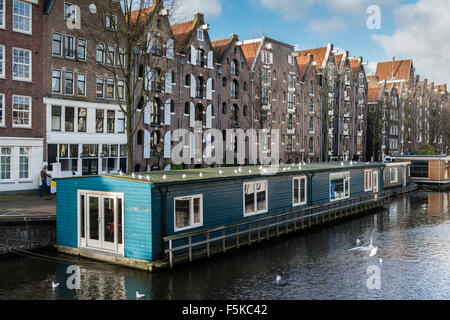 13. Januar 2014, ist Amsterdam, Niederlande Brouwersgracht eines der bekanntesten Grachten in Amsterdam.   Brouwersgracht ist situa Stockfoto