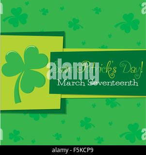 Funky St. Patricks Day Karte im Vektorformat. Stock Vektor