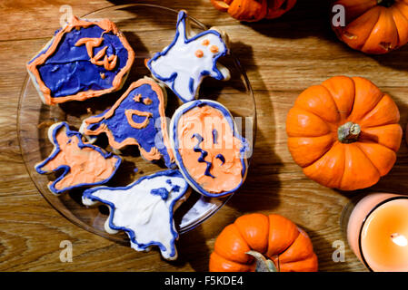 Hausgemachte Halloween Kekse Stockfoto
