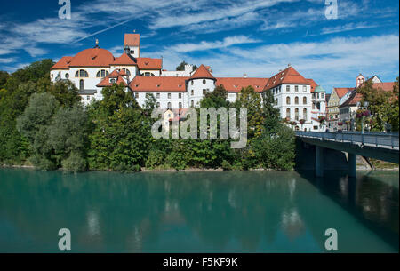 Die Benediktiner Abtei von St. Mang über den Lech in Füssen, Deutschland Stockfoto