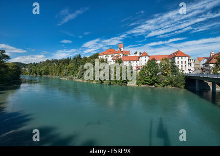 Die Benediktiner Abtei von St. Mang über den Lech in Füssen, Deutschland Stockfoto