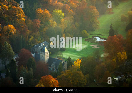 Essener Golfclub Haus Oefte eV Kettwig, Fluss Ruhr, Ruhrgebiet, Herbststimmung Morgen Stimmung, Essen-Kettwig, Essen, Ruhrgebiet, Stockfoto