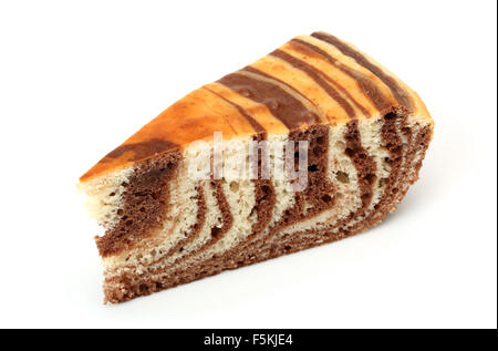 Stück Schokolade Marmor Kuchen Stockfoto