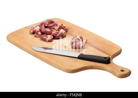 Hühnerherzen Kochen Stockfoto