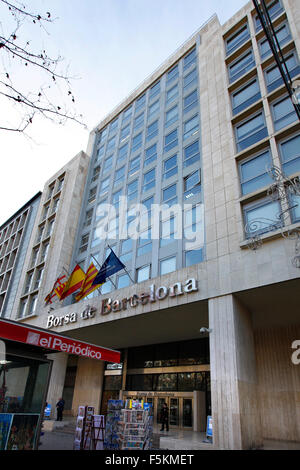 Börse in Barcelona. Bolsa de Barcelona. Borsa de Barcelona. Stockfoto