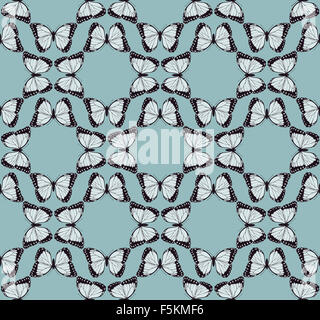 Ein blauer Schmetterling Muster nahtlos Vintagestyle Hintergrunddesign Stockfoto