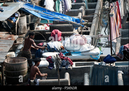 Das Bild von Dhobi Gaht in Mumbai, Indien Stockfoto