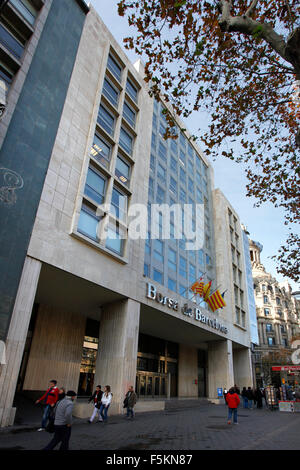 Börse in Barcelona. Bolsa de Barcelona. Borsa de Barcelona. Stockfoto