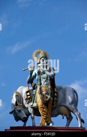 Lord Krishna spielt Querflöte, Chamunda Tempel, Kangra, Himachal Pradesh, Indien, Asien Stockfoto