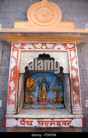 Panch Parmeshwar Idol, Chamunda Devi Tempel, Himachal Pradesh, Indien, Asien Stockfoto