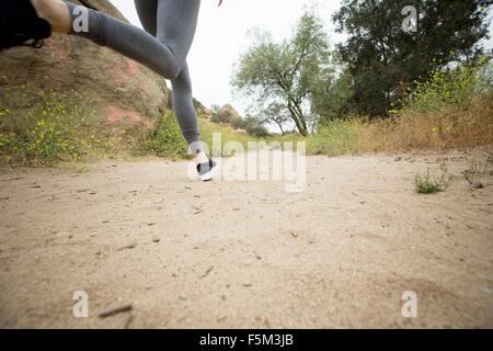 Jogger im Park, Stoney Point, Topanga Canyon, Chatsworth House, Los Angeles, Kalifornien, USA Stockfoto