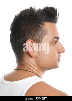 Mann mit stacheligen Haaren Stockfoto