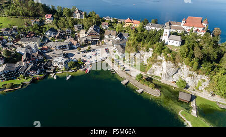 Pier am Traunsee See in den Alpen, Oberösterreich nex nach Gmunden Stockfoto