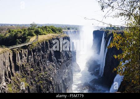 Blick auf Victoria Falls, Sambia Stockfoto