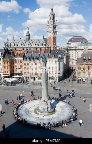 Lille (Nordfrankreich): 'Place du Général de Gaulle' Square Stockfoto