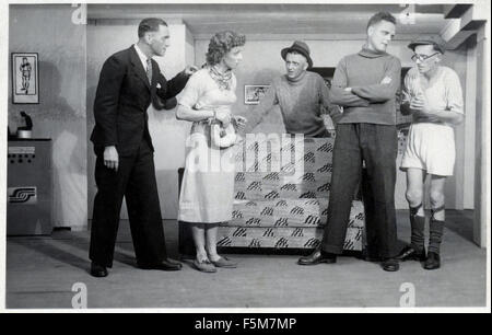 Alliierten Kriegsgefangenen in einem deutschen Kriegsgefangenenlager Bühne ein Stück Moral, 1944 zu erhalten Stockfoto