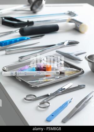 Pathologie-Geräte und Tests für forensische und ärztliche Untersuchung Stockfoto