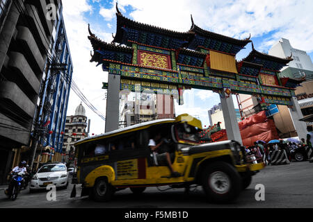 Die chinesisch-philippinischer Friendship Arch in Binondo, Manila. Stockfoto