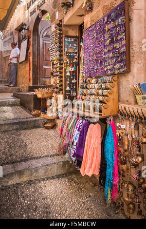 Lindos-Markt Stockfoto