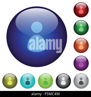 Satz von Benutzer Glas Web Farbtasten. Layer-Struktur angeordnet. Stock Vektor