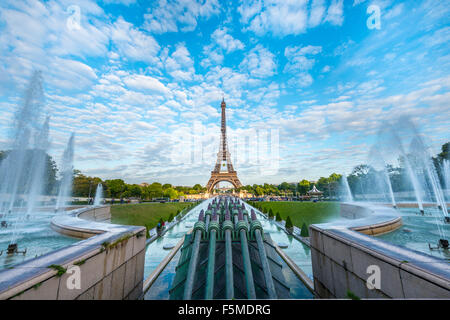 Eiffelturm, Tour Eiffel und Trocadero, Paris, Ile de France, Frankreich Stockfoto