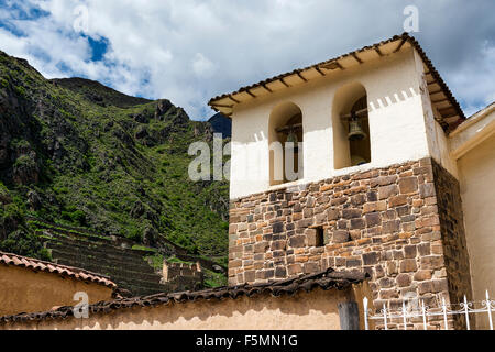 Ruinen von Ollantaytambo, in das Heilige Tal, Peru Stockfoto