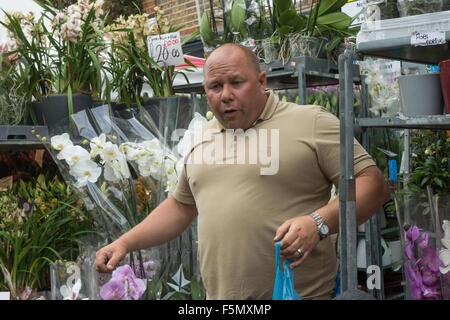 Standinhaber, Kolumbien Road Flower Market London London Market Stockfoto