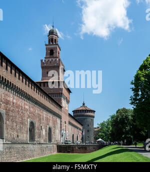 Castello Sforzesco in Mailand, Italien Stockfoto