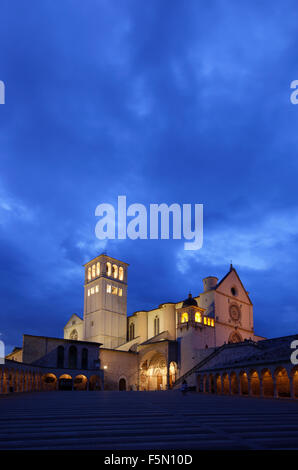 Basilica di San Francesco Lucini, Assisi, Italien Stockfoto