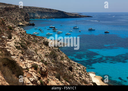 Tabaccara Bay in Lampedusa, Sizilien, Italien Stockfoto