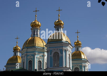 St. Nikolaus-Marine-Kathedrale in Sankt Petersburg, Russland Stockfoto