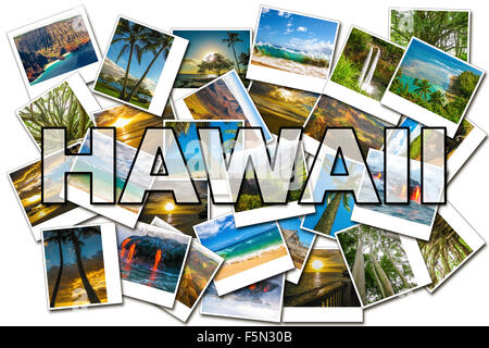 Hawaii-Bilder-collage Stockfoto