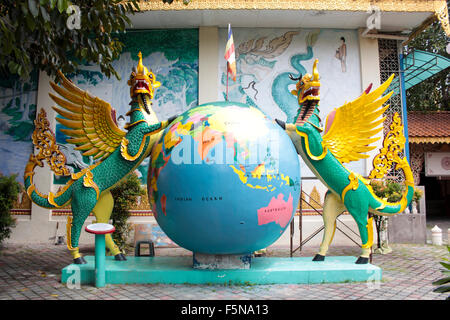 Detail aus Dhamikarama birmanischen Tempel in Penang, Malaysia Stockfoto