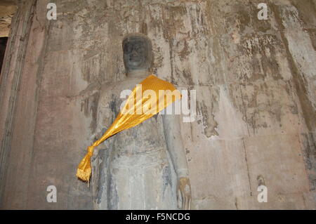 Budha Statue im Tempel Angkor Wat, Kambodscha Stockfoto